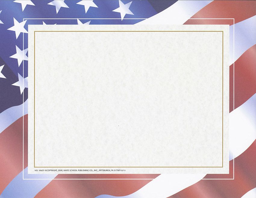 american flag border paper