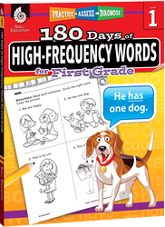 Teacher Created Materials 180 Days of High Frequency Words for First Grade (SEP 51634)