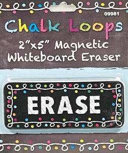 Ashley Chalk Loops Magnetic Whiteboard Eraser 2" X 5" (ASH 09981)