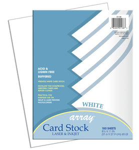 Pacon Card Stock, Classic White, 8-1/2" x 11", 100 Sheets (P101188)