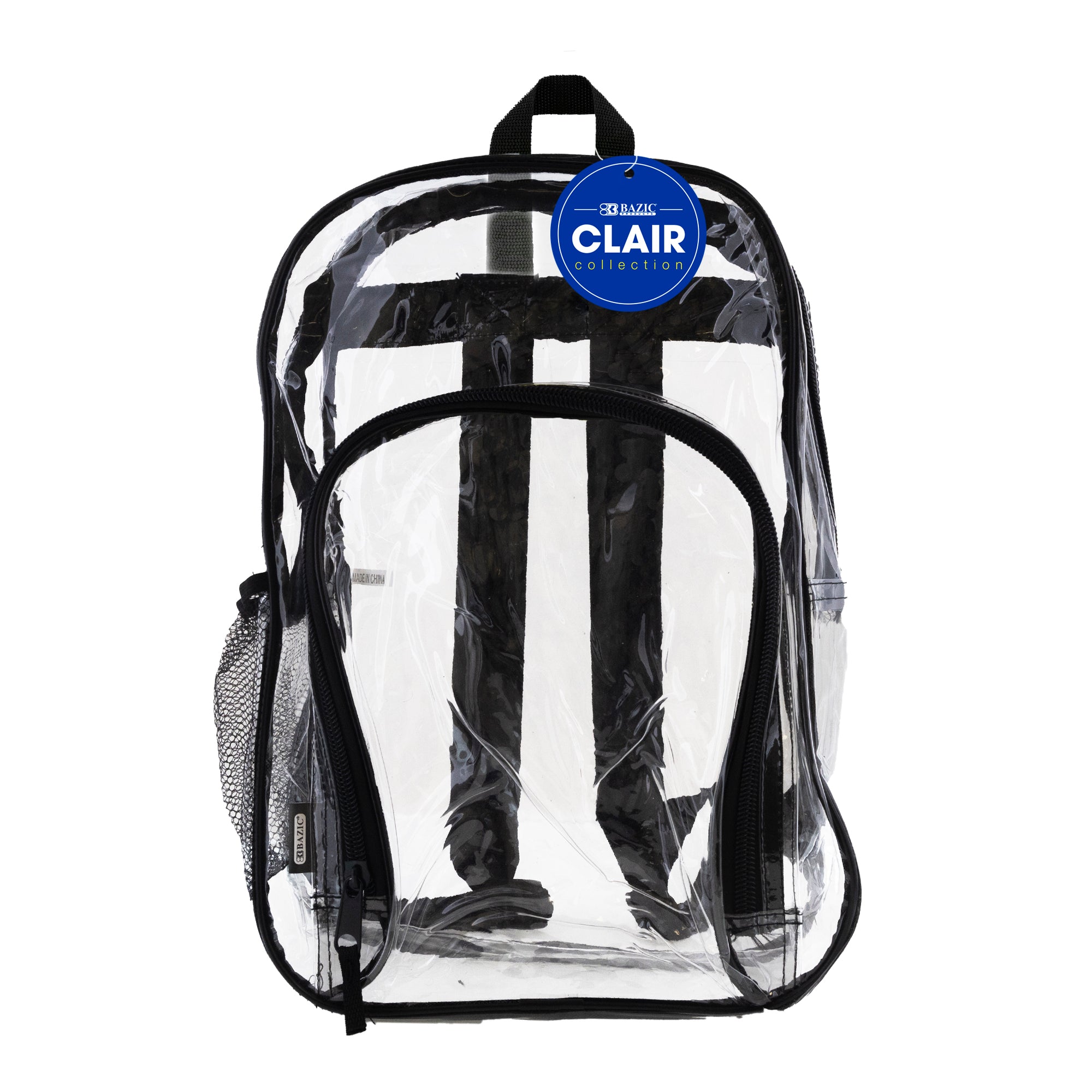 Bazic 17" Clear Backpack, Black Trim (1011)