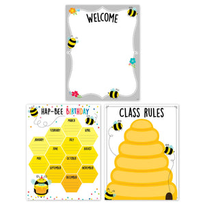 Creative Teaching Press Busy Bees Classroom Essentials 3-chart Convenience Pack  (CTP 10824)