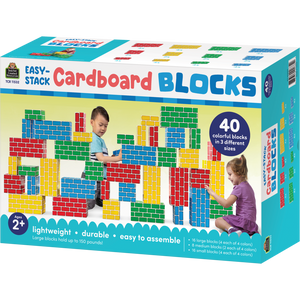 Teacher Created Resources Easy-Stack Cardboard Blocks, 40 Piece Set (TCR 11532)