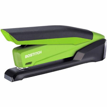 Bostitch InPower Spring-Powered Antimicrobial Desktop Stapler, Green (ACI1123)