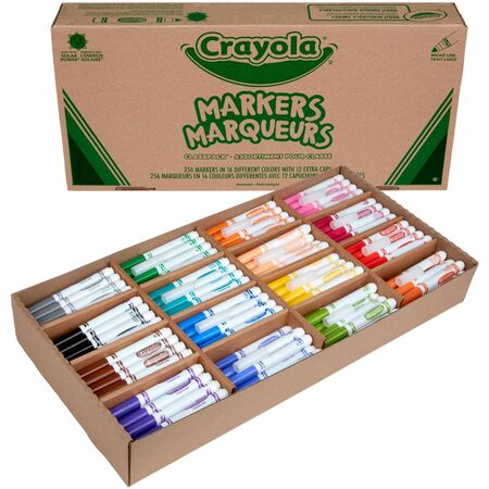 Crayola Marker Classroom Pack 16 Assorted Colors, 256 Count (BIN58-8201)