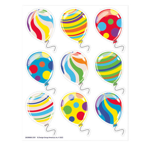 Eureka Celebration Balloons Stickers, Giant 36 Count (EU 650806)