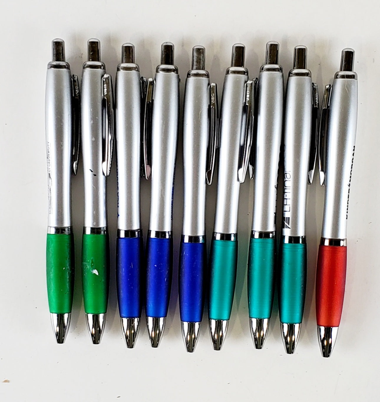 Bulk Lot of 160 Misprinted Retractable Metal Ballpoint Pens w/ Rubber Grip  (Lot #2405)