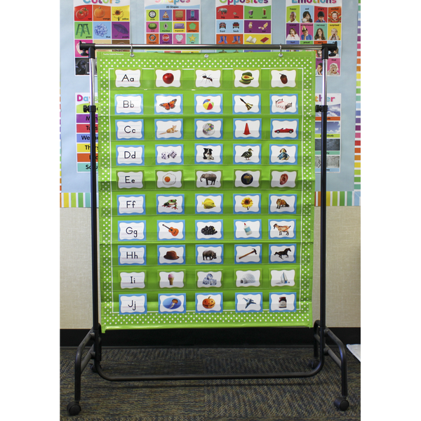 Teacher Created Lime Polka Dot 10 Pocket Chart (TCR 20745)