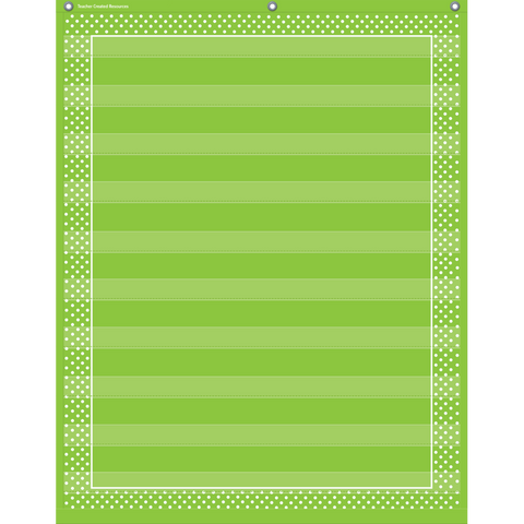 Teacher Created Lime Polka Dot 10 Pocket Chart (TCR 20745)