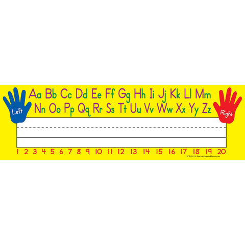 Teacher Created Left / Right Alphabet Flat Name Plates, Pack of  (TCR 4019)