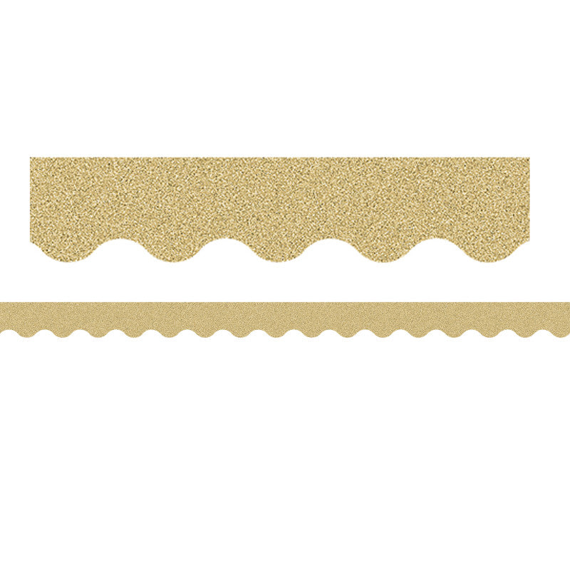 Teacher Created Resources Gold Glitz Scalloped Border Trim (TCR 77016)