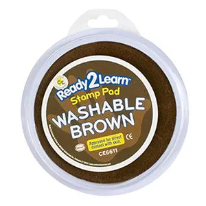 Learning Advantage Ready 2 Learn Jumbo Circular Washable Stamp Pad - Brown (CE 6611)