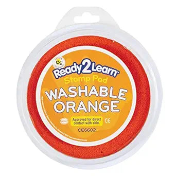 Learning Advantage Ready 2 Learn Jumbo Circular Washable Stamp Pad -Orange (CE 6602)