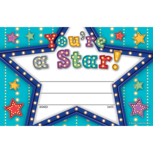 Teacher Created Marquee You're A Star Awards, Pack of 25 (TCR5485)