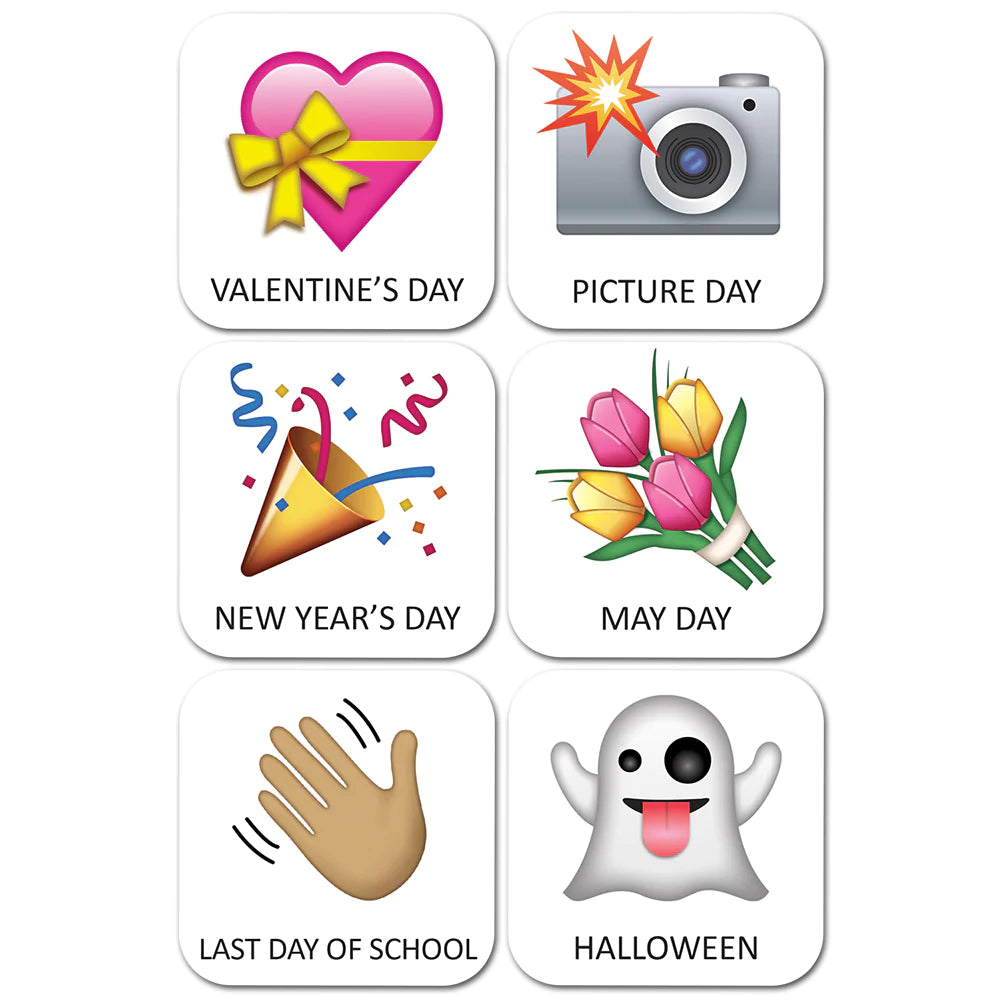 Creative Teaching Press Emoji Fun Holidays and Special Events Calendar Cover-Ups (CTP6059)