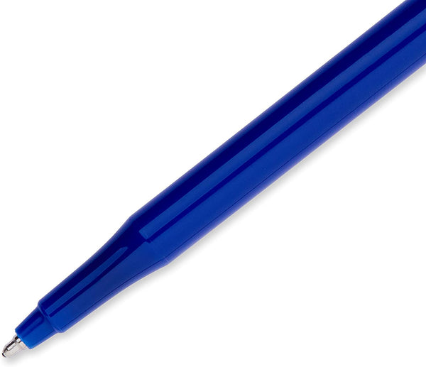 Paper Mate Eraser Mate Ballpoint Erasable Pens, 12 Pack, Medium - Blue Ink (3910158)