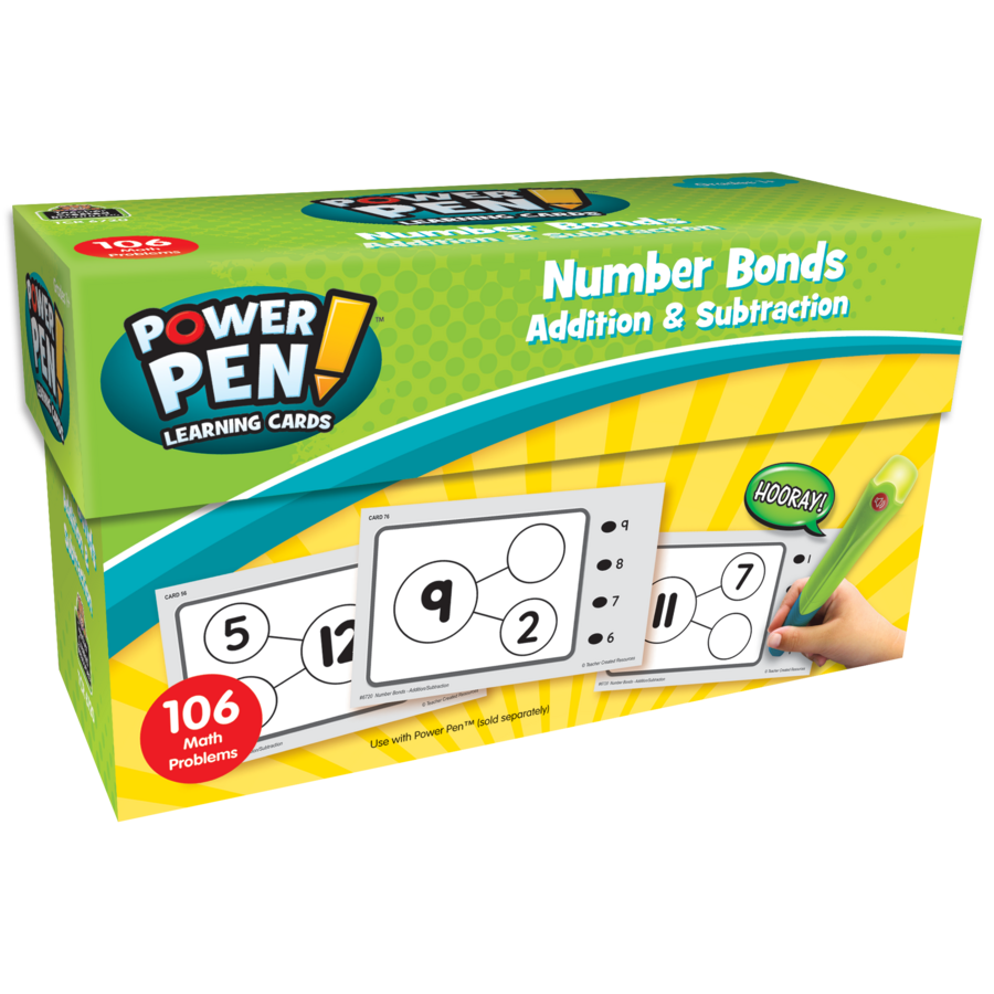 Teacher Created Resources Power Pen Learning Cards Number Bonds Addition and Subtraction (TCR 6720)