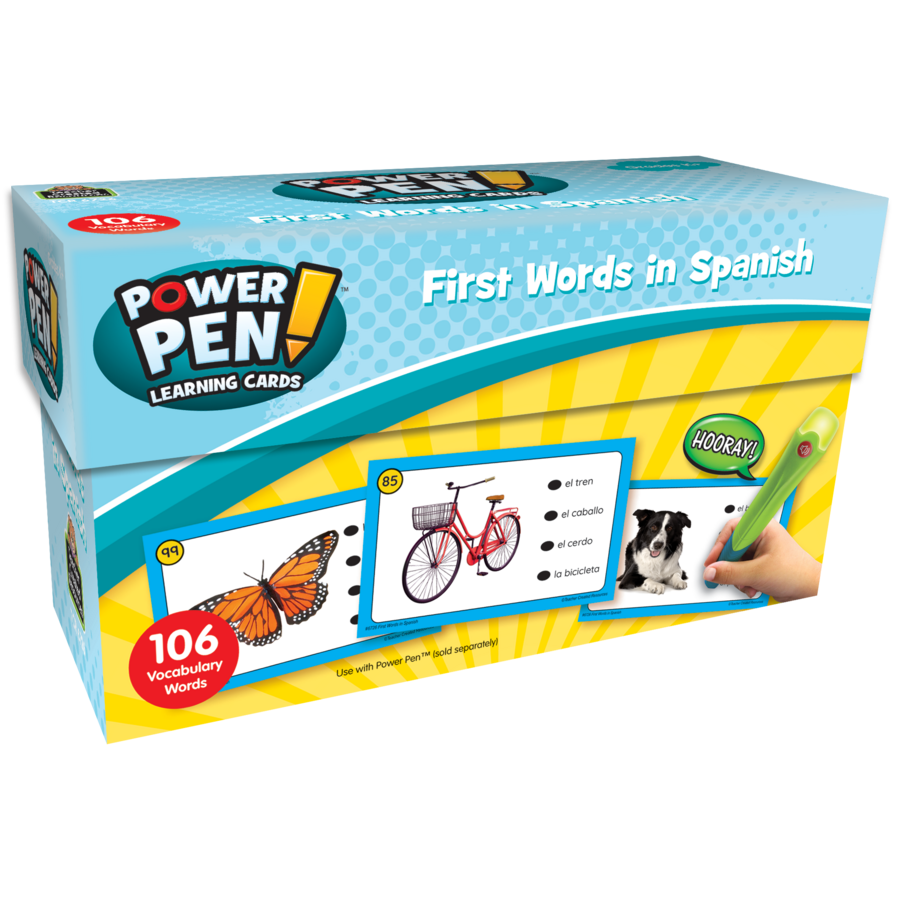 Teacher Created Resources Power Pen Learning Cards First Words in Spanish (TCR 6726)