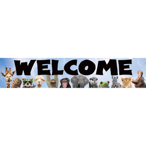 Teacher Created Resources Go Wild Animals Welcome Banner (TCR 6836)