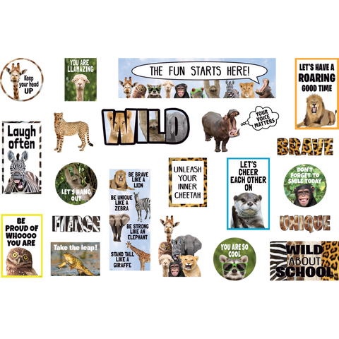 Teacher Created Resources Go Wild Animals Mini Bulletin Board (TCR 6852)