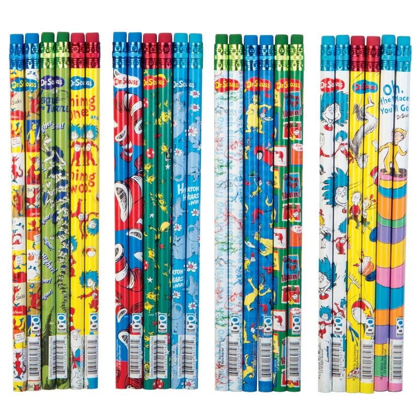 Raymond Geddes Dr. Seuss Pencils 72 Count, 12 Designs (69743)