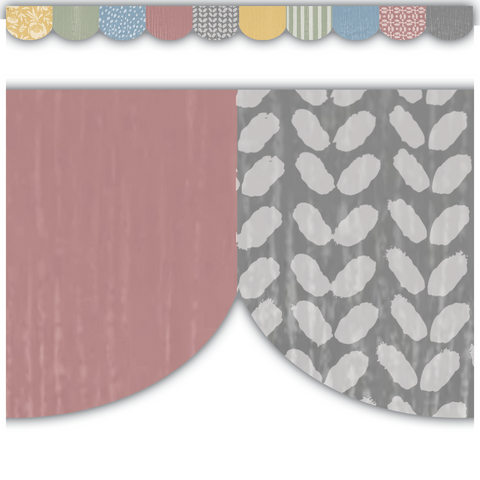 Teacher Created Classroom Cottage Scalloped Die-Cut Border Trim (TCR 7182)