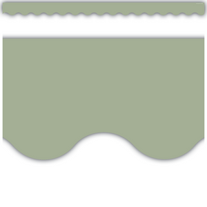 Teacher Created Classroom Cottage Sage Green Scalloped Border Trim (TCR 7184)