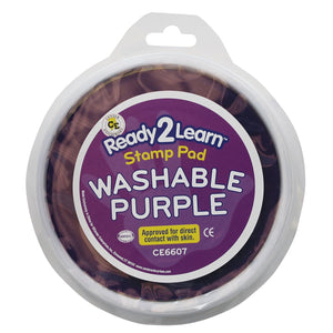 Learning Advantage Ready 2 Learn Jumbo Circular Washable Stamp Pad - Purple (CE 6607)