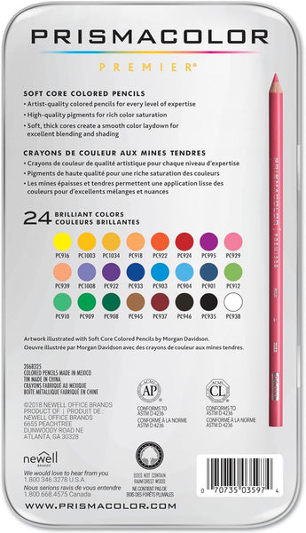 Prismacolor Premier Colored Pencils, 24 Count (2068325)