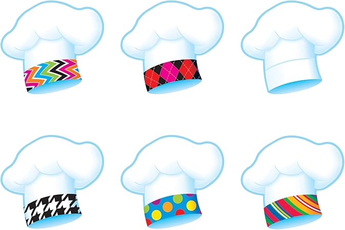 Trend Enterprises The Bake Shop Chef's Hats Mini Accents, 36 Count (T 10885)