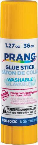 Prang Clear Washable Glue Stick, Large, 1.27 OZ (15371)