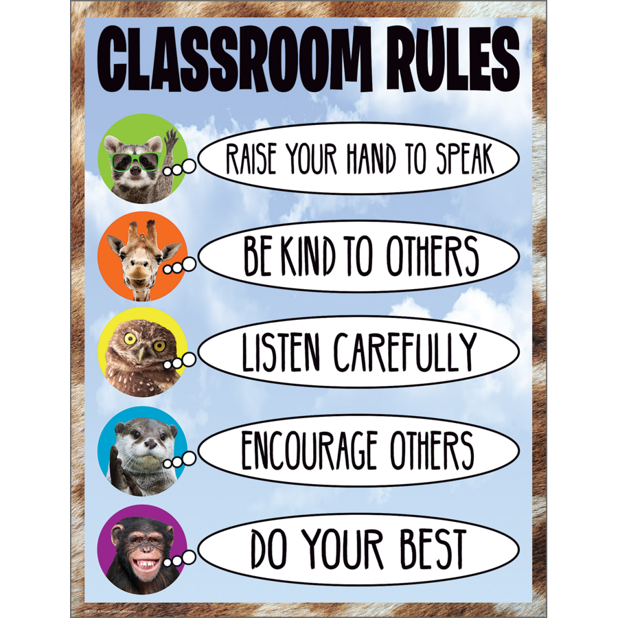 Teacher Created Resources Go Wild Animals Classroom Rules Chart (TCR 7389)