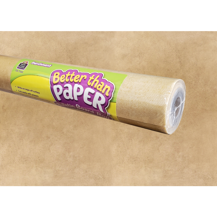 Teacher Created Resources Parchment Better Than Paper Bulletin Board Roll, 4' x 12' (TCR 77033)