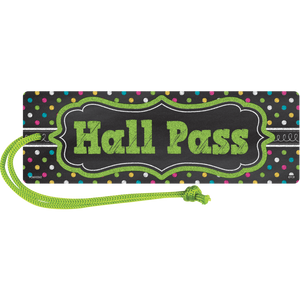 Teacher Created Chalkboard Brights Hall Pass,  Magnetic (TCR 77276)