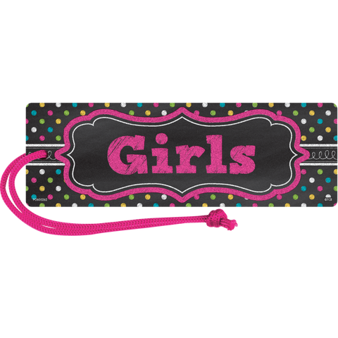 Teacher Created Chalkboard Brights  Girls Pass, Magnetic (TCR 77277)