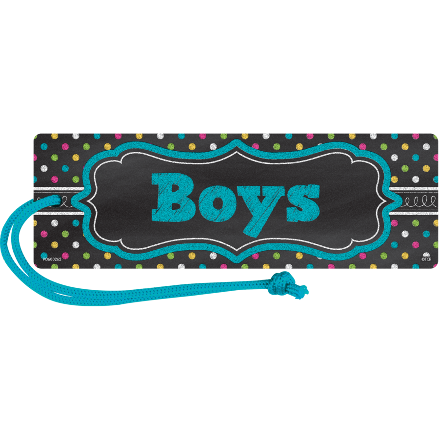 Teacher Created Chalkboard Brights Boys Pass,  Magnetic (TCR 77278)