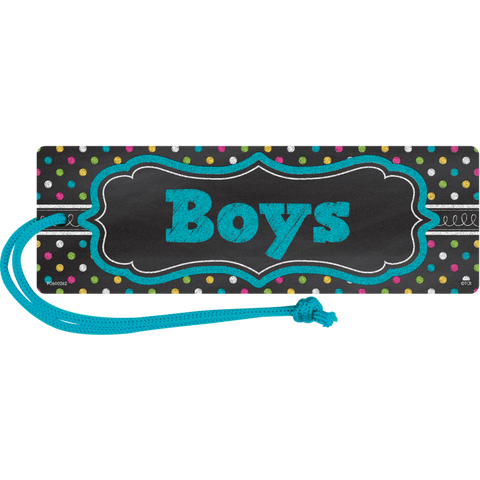 Teacher Created Chalkboard Brights Boys Pass,  Magnetic (TCR 77278)