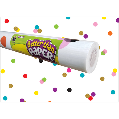 Teacher Created Confetti Better Than Paper Bulletin Board Roll, 4' x 12' (TCR 77896)