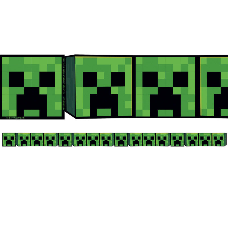 Eureka Minecraft Creeper Lineup Wide Trim (EU 845679)