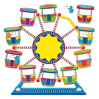 Trend Enterprises Ferris Wheel Job Chart Plus Bulletin Board Set (T 8417)