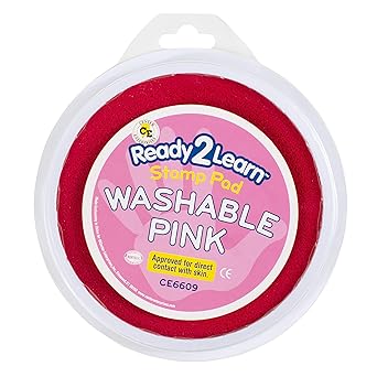 Learning Advantage Ready 2 Learn Jumbo Circular Washable Stamp Pads - Pink (CE 6609)