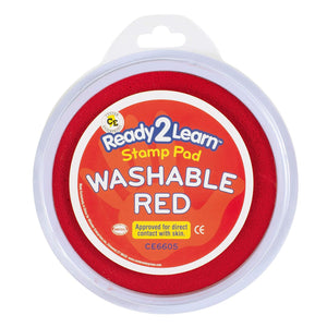 Learning Advantage Ready 2 Learn Jumbo Circular Washable Stamp Pad - Red (CE 6605)