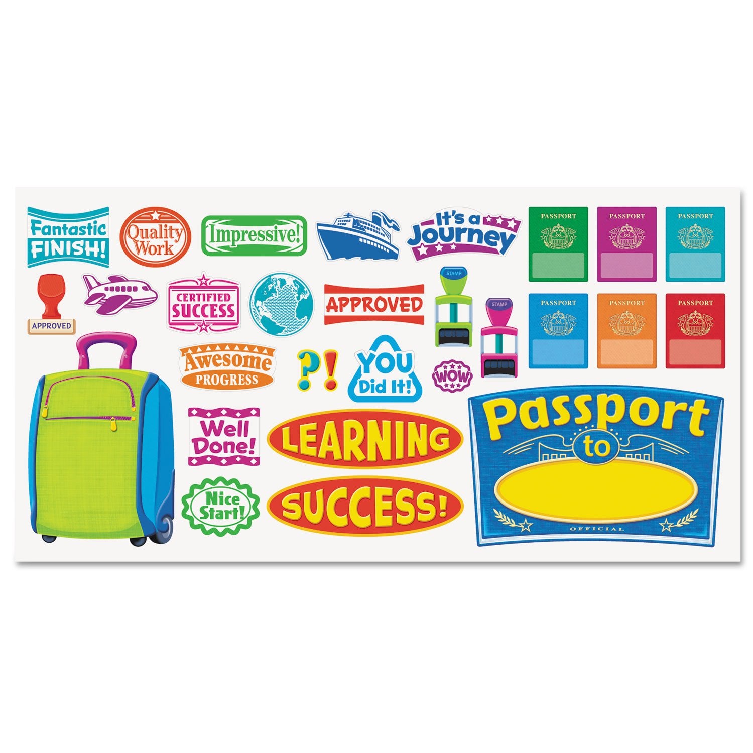 Trend Enterprises Passport to Learning Bulletin Board Set (T 8296)