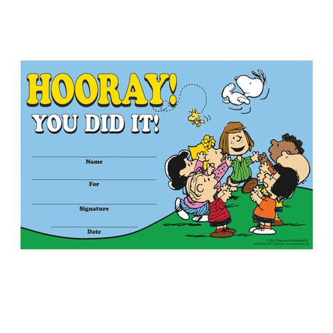 Eureka Peanuts Recognition Awards, Pack of 36 (EU 844234)