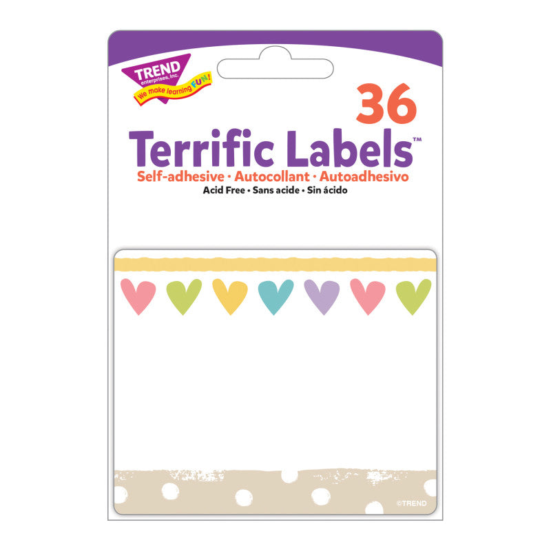 Trend Take Heart Terrific Labels (T 68131)