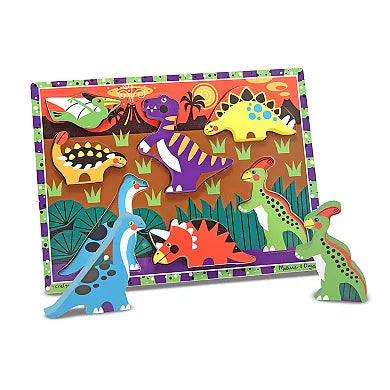 Melissa & Doug Chunky Puzzle, Dinosaurs (LCI  50295)