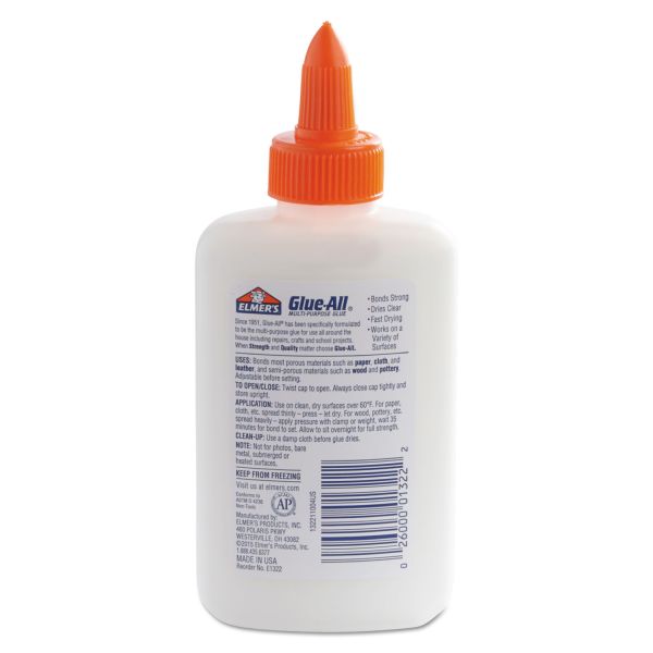 Elmer's Glue All, White, 4 oz (E1322)