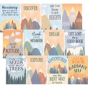 Teacher Created Resources Moving Mountains Small Poster Pack, 11'' x 15¾'' (TCR 9172)