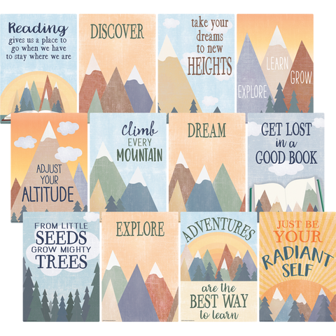 Teacher Created Resources Moving Mountains Small Poster Pack, 11'' x 15¾'' (TCR 9172)