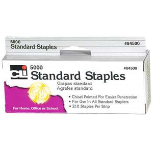 Charles Leonard Chisel Point Standard Staples 5000 Count (CHL 84500)